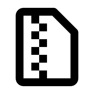 File Zip Icon from Rounded Line - Streamline Material Free Set