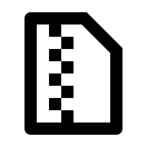 File Zip Icon from Outlined Line - Streamline Material Free Set