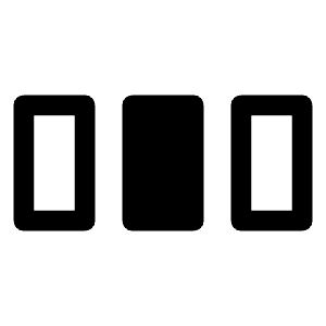 Flex No Wrap Icon from Rounded Line - Material Symbols Set