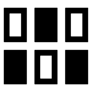 Flex Wrap Icon from Sharp Line - Material Symbols Set
