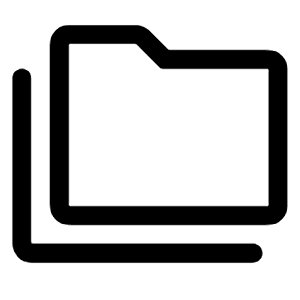 Folder Copy Icon from Rounded Line - Material Symbols Set
