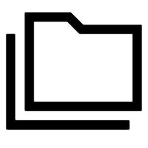 Folder Copy Icon from Sharp Line - Material Symbols Set
