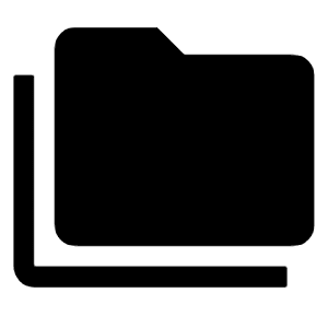 Folder Copy Fill Icon from Outlined Fill - Material Symbols Set