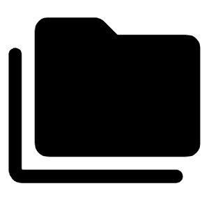 Folder Copy Fill Icon from Rounded Fill - Material Symbols Set