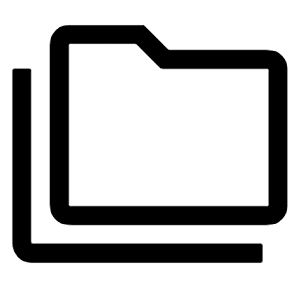Folder Copy Icon from Outlined Line - Material Symbols Set