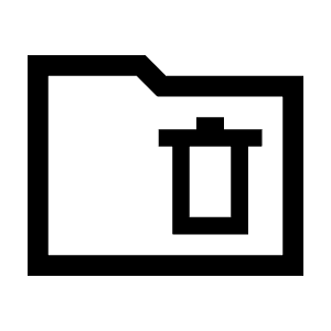 Folder Delete Icon from Sharp Line - Material Symbols Set