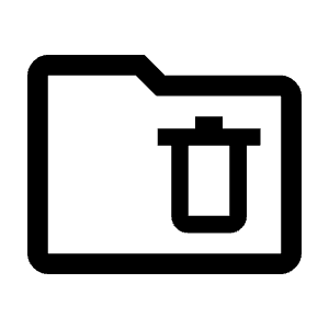 Folder Delete Icon from Outlined Line - Material Symbols Set