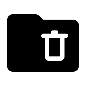 Folder Delete Fill Icon from Rounded Fill - Material Symbols Set