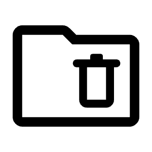 Folder Delete Icon from Rounded Line - Material Symbols Set