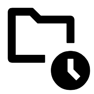Folder History Icon from Outlined Line - Streamline Material Free Set