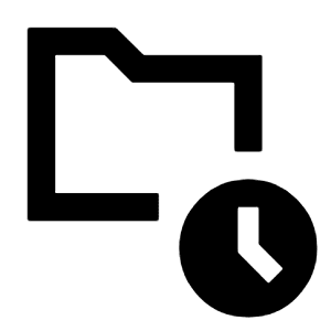 Folder History Icon from Sharp Line - Streamline Material Free Set