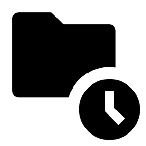 Folder History Fill Icon from Outlined Fill - Material Pro Free Set