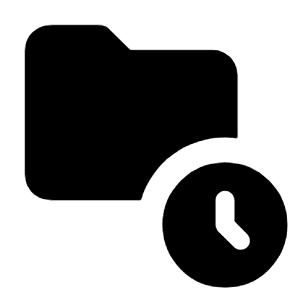 Folder History Fill Icon from Rounded Fill - Streamline Material Free Set