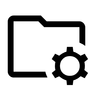 Folder Managed Icon from Outlined Line - Material Symbols Set