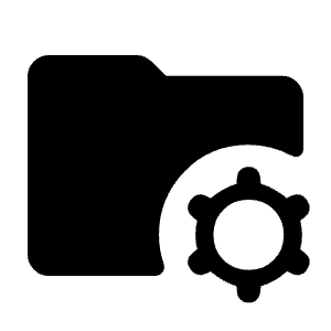 Folder Managed Fill Icon from Rounded Fill - Material Symbols Set