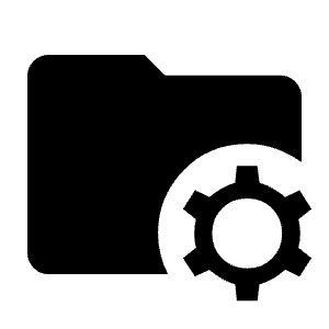 Folder Managed Fill Icon from Outlined Fill - Material Symbols Set
