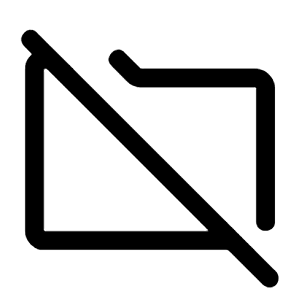 Folder Off Icon from Rounded Line - Material Symbols Set