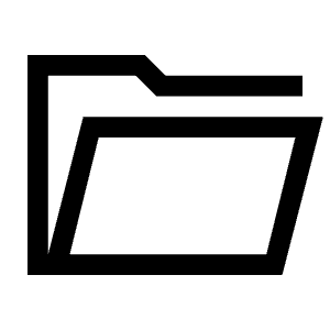 Folder Open Icon from Sharp Line - Material Symbols Set