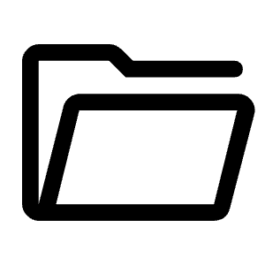 Folder Open Icon from Rounded Line - Material Symbols Set