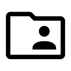 Folder Shared Icon from Rounded Line - Material Symbols Set