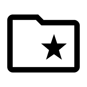 Folder Special Icon from Outlined Line - Material Symbols Set