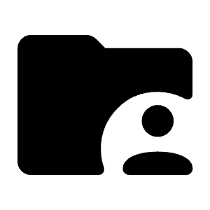 Folder Supervised Fill Icon from Rounded Fill - Material Symbols Set