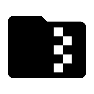 Folder Zip Fill Icon from Outlined Fill - Material Symbols Set