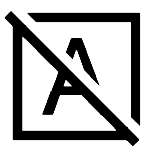 Font Download Off Icon from Sharp Line - Material Symbols Set