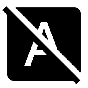 Font Download Off Fill Icon from Outlined Fill - Material Symbols Set