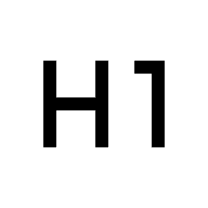 Format H1 Fill Icon from Outlined Fill - Material Symbols Set