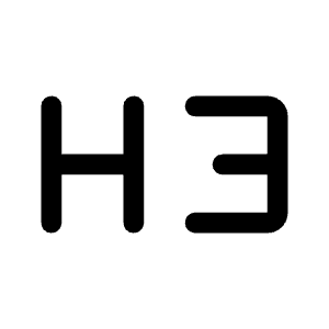 Format H3 Icon from Rounded Line - Material Symbols Set