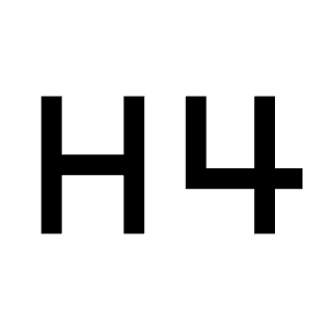 Format H4 Icon from Sharp Line - Material Symbols Set