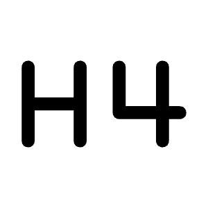 Format H4 Icon from Rounded Line - Material Symbols Set