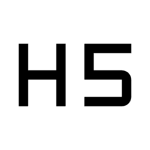 Format H5 Icon from Sharp Line - Material Symbols Set