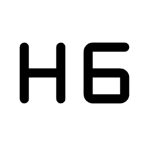 Format H6 Fill Icon from Rounded Fill - Material Symbols Set