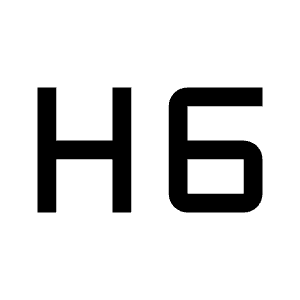 Format H6 Fill Icon from Outlined Fill - Material Symbols Set