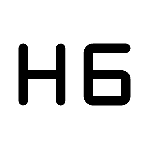 Format H6 Icon from Rounded Line - Material Symbols Set