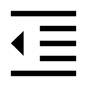 Format Indent Decrease Icon from Sharp Line - Material Symbols Set