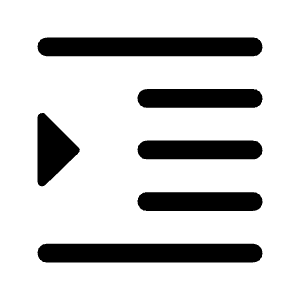 Format Indent Increase Icon from Rounded Line - Material Symbols Set