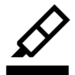 Format Ink Highlighter Icon from Sharp Line - Material Symbols Set