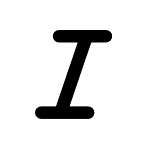 Format Italic Icon from Rounded Line - Material Symbols Set