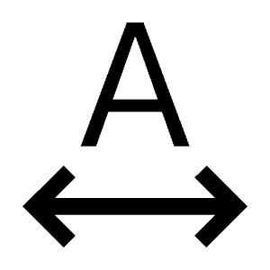 Format Letter Spacing 2 Icon from Outlined Line - Material Symbols Set
