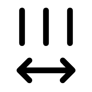 Format Letter Spacing Icon from Rounded Line - Material Symbols Set