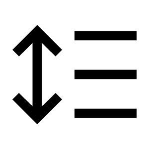 Format Line Spacing Icon from Outlined Line - Material Symbols Set