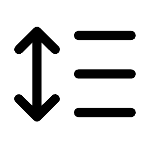 Format Line Spacing Fill Icon from Rounded Fill - Material Symbols Set