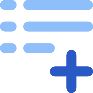 Format List Add Icon from Core Flat Set