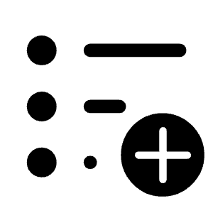 Format List Bulleted Add Icon from Rounded Line - Material Symbols Set