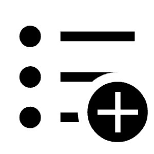 Format List Bulleted Add Icon from Outlined Line - Material Symbols Set