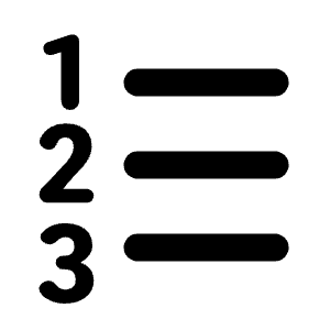 Format List Numbered Fill Icon from Rounded Fill - Streamline Material Free Set