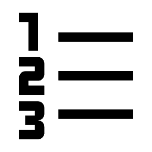 Format List Numbered Fill Icon from Outlined Fill - Material Symbols Set
